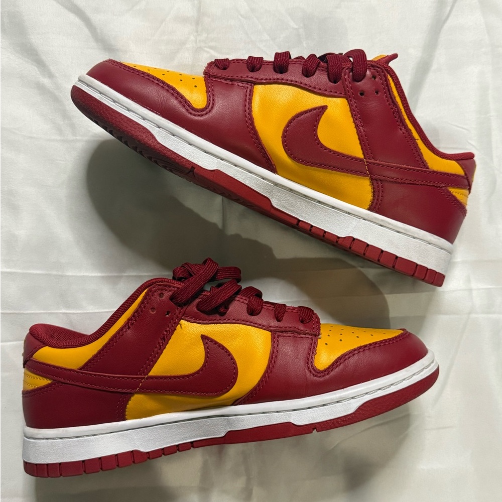 Nike Dunk Low USC Red and Yellow Low-Top Sneakers LIKE NEW !!